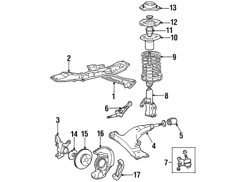 Toyota 43502-20110 Hub Assembly, Front